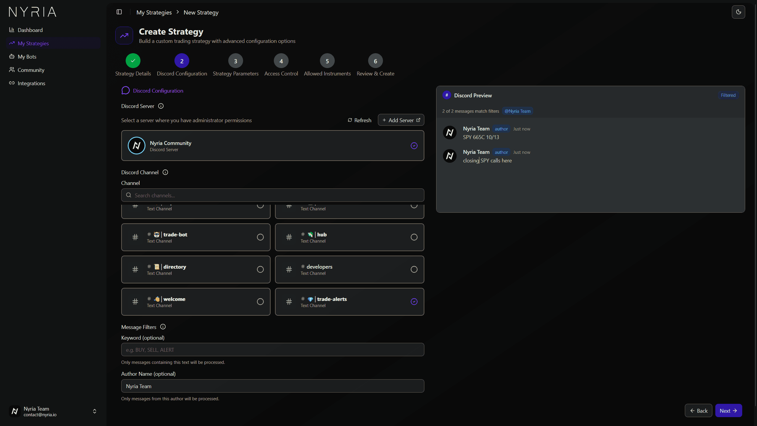 Strategy Configuration 1